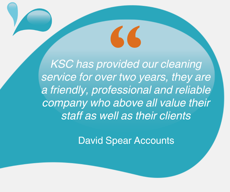 KSC has provided our cleaning service for over two years, they are a friendly, professional and reliable company who above all value their staff as well as their clients David Spear Accounts